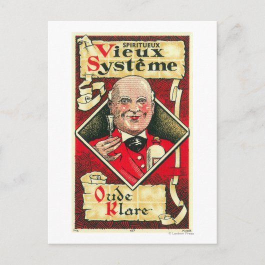 Carte Postale Label Vin Vieux SystemeEurope (Devant)