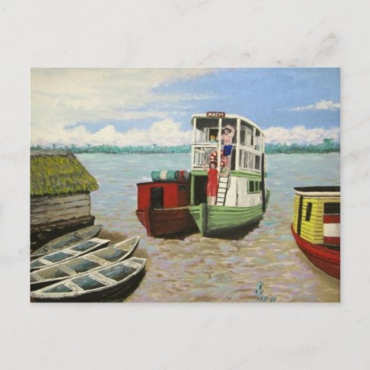 Carte Postale L'ABEM Se Dirige Sur L'Amazonie Péruvienne (Devant)