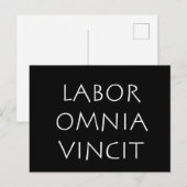 Carte Postale Labor omnia vincit (Devant / Derrière)