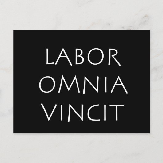 Carte Postale Labor omnia vincit (Devant)