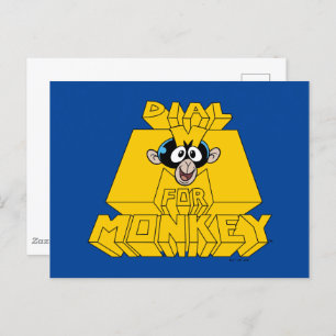 Carte Postale Laboratoire de Dexter - Composez M pour singe