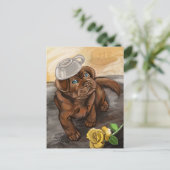 Carte Postale Laboratoire en latte de chocolat (Debout devant)