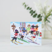 Carte Postale Laboratoires de ski nordique peinture (Debout devant)