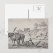 Carte Postale Labourage des champs (Devant / Derrière)