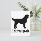 Carte Postale Labradoodle avec texte Cool (Debout devant)
