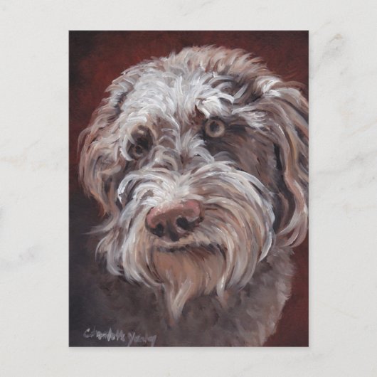 Carte postale Labradoodle Dog Art (Devant)