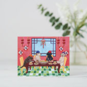 Carte Postale Labrador Chinese Restaurant (Debout devant)