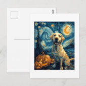 Carte Postale Labrador jaune (2) (Devant / Derrière)