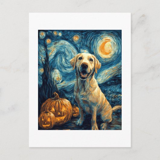 Carte Postale Labrador jaune (2) (Devant)