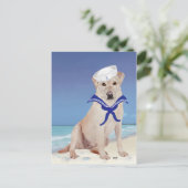 Carte Postale Labrador jaune Marin (Debout devant)