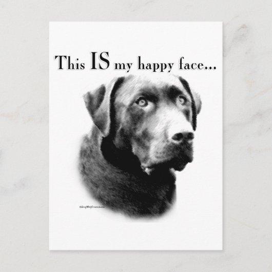 Carte Postale Labrador Joyeux visage (Devant)