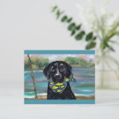 CARTE POSTALE LABRADOR NOIR (Debout devant)