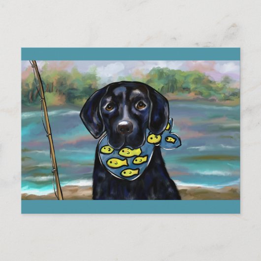 CARTE POSTALE LABRADOR NOIR (Devant)