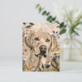 Carte Postale Labrador Portrait Art (Debout devant)