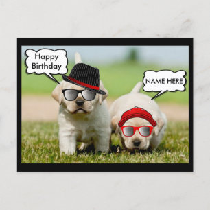 Carte Postale Labrador Retriever avec des voeux d'anniversaire