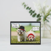 Carte Postale Labrador Retriever avec des voeux d'anniversaire (Debout devant)