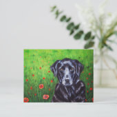 Carte Postale Labrador Retriever Dog Art - Poppy (Debout devant)