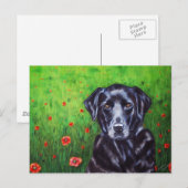 Carte Postale Labrador Retriever Dog Art - Poppy (Devant / Derrière)