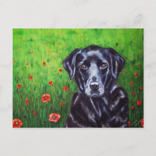 Carte Postale Labrador Retriever Dog Art - Poppy (Devant)