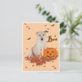 Carte Postale Labrador Retriever Jaune Boo! (Debout devant)