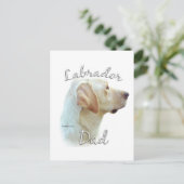 Carte Postale Labrador Retriever (jaune) Papa 2 (Debout devant)