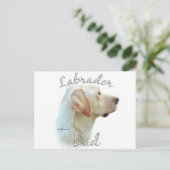 Carte Postale Labrador Retriever (jaune) Papa 2 (Debout devant)