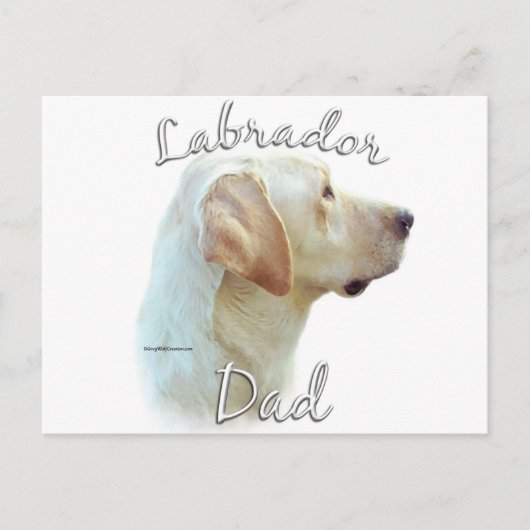 Carte Postale Labrador Retriever (jaune) Papa 2 (Devant)