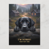 Carte postale Labrador Retriever Je suis désolé (Devant)