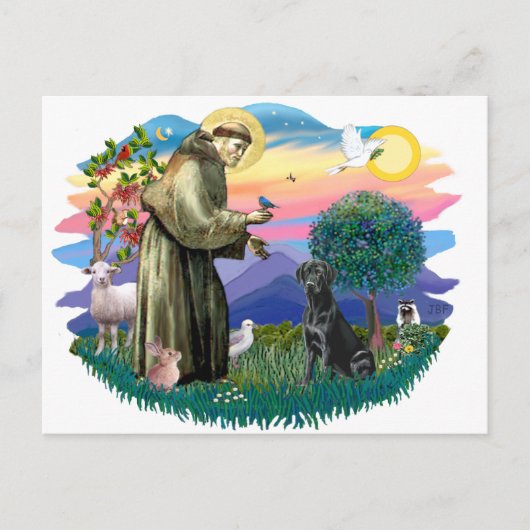 Carte Postale Labrador Retriever (noir) (Devant)