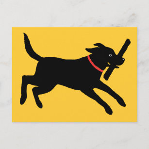 Carte Postale Labrador Retriever (Noir)