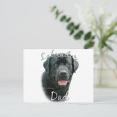 Carte Postale Labrador Retriever (noir) Papa 2 (Debout devant)