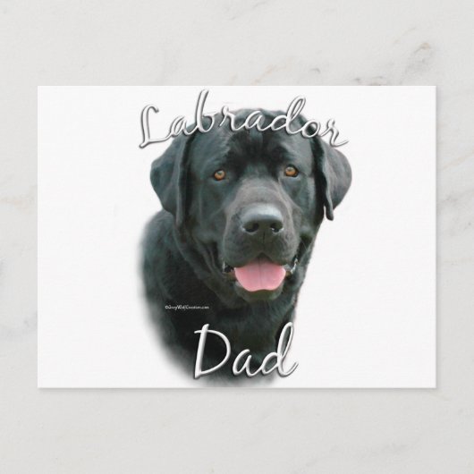 Carte Postale Labrador Retriever (noir) Papa 2 (Devant)
