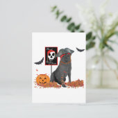 Carte Postale Labrador Retriever noir pirate (Debout devant)