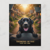 Carte postale Labrador Retriever Pensant à Vous (Devant)