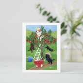 Carte Postale Labradors Apple Tree (Debout devant)