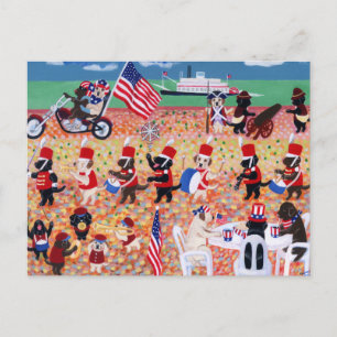 Carte Postale Labradors de la fête de l'Indépendance