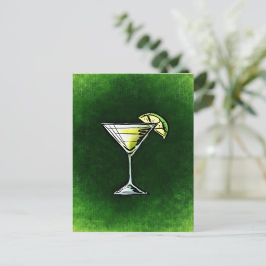 Carte Postale L'absinthe au cocktail vert (Debout devant)
