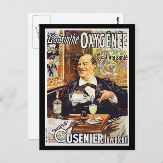 Carte Postale L'Absinthe Cusenier (Devant / Derrière)