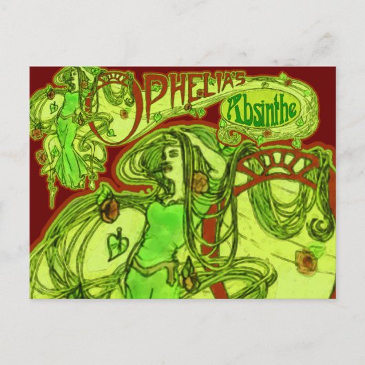 Carte Postale L'Absinthe d'Ophélie (Devant)