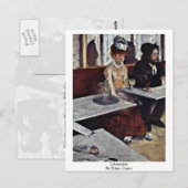 Carte Postale L'Absinthe Par Edgar Degas (Devant / Derrière)