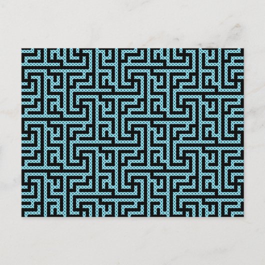 Carte Postale Labyrinthe bleu et noir (Devant)