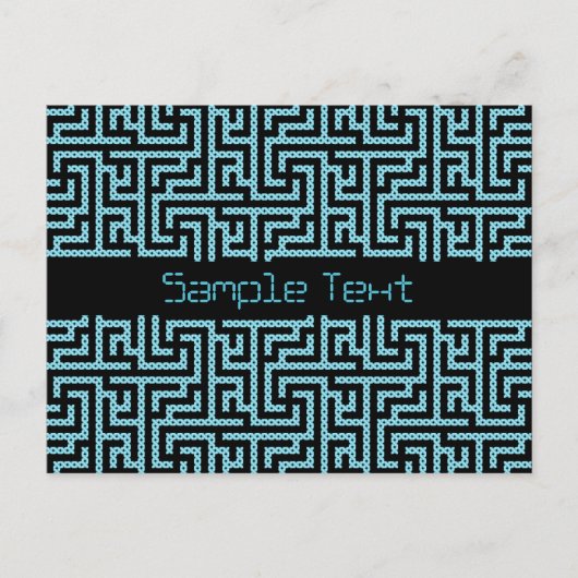 Carte Postale Labyrinthe bleu et noir (Devant)