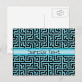 Carte Postale Labyrinthe bleu et noir (Devant / Derrière)