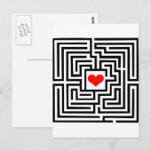 Carte Postale Labyrinthe - Coeur (Devant / Derrière)