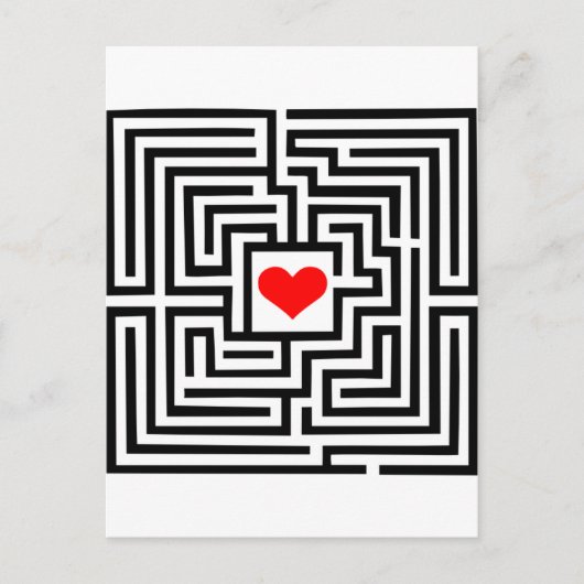 Carte Postale Labyrinthe - Coeur (Devant)