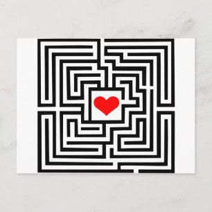 Carte Postale Labyrinthe - Coeur