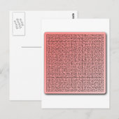 Carte Postale Labyrinthe rouge (Devant / Derrière)