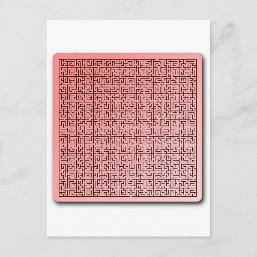Carte Postale Labyrinthe rouge (Devant)