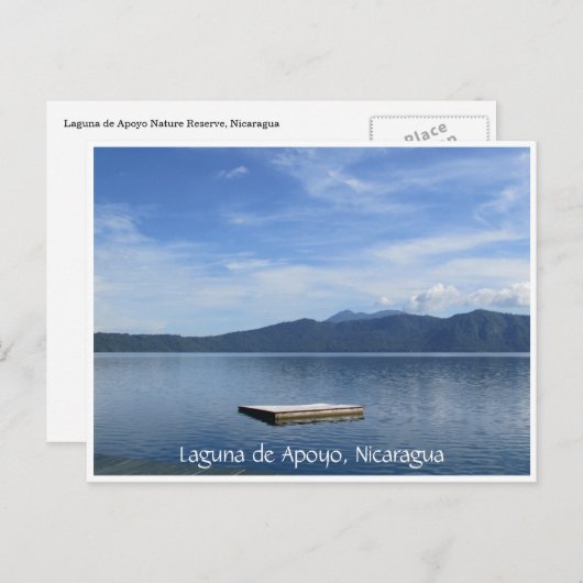 Carte Postale lac apoyo bleu (Devant / Derrière)