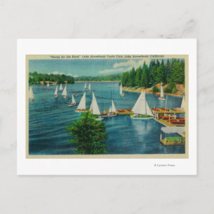 Carte Postale Lac Arrowhead, CA Yacht Club Racing
